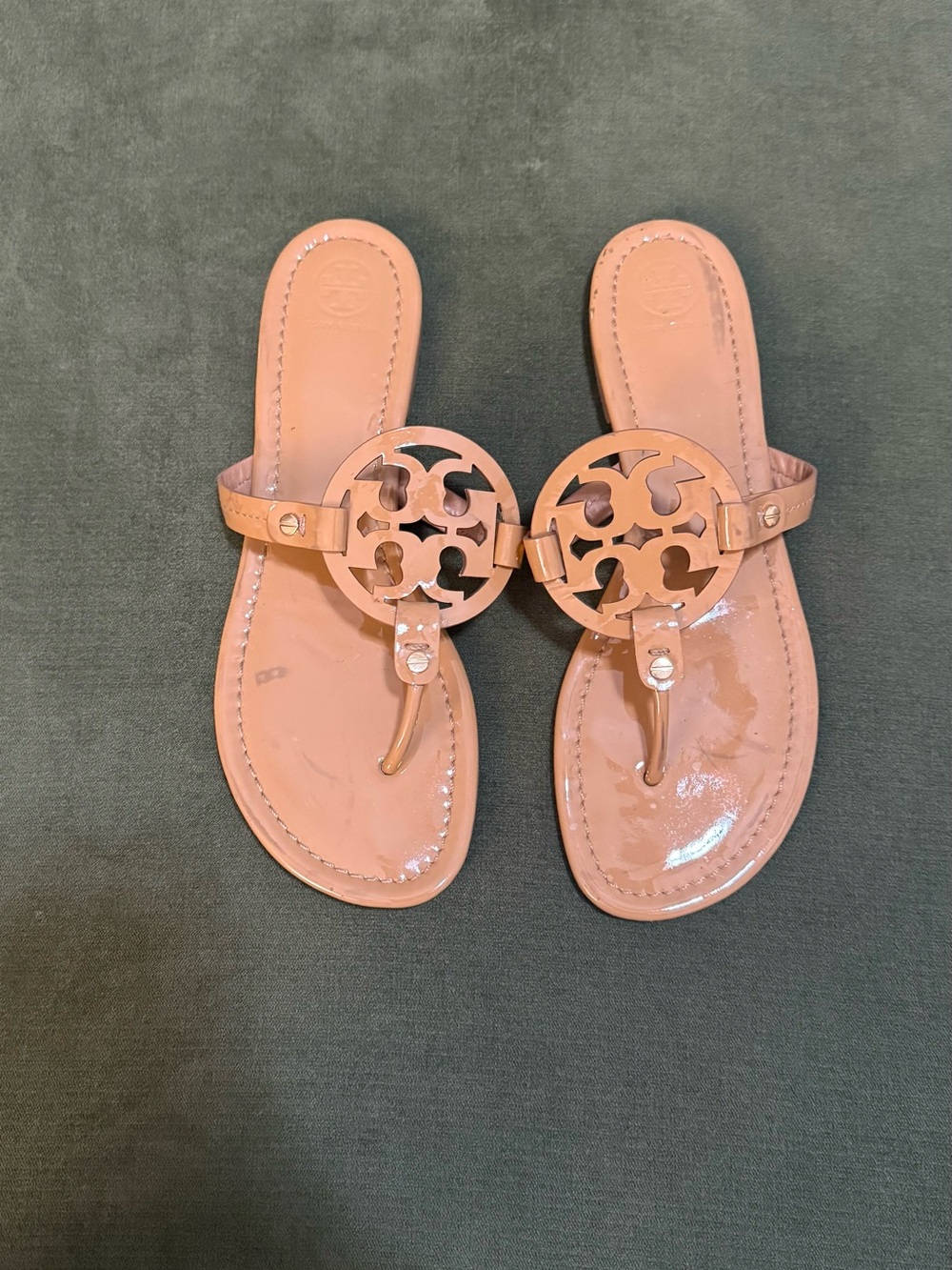 Tory Burch Miller Patent Tan Size 10